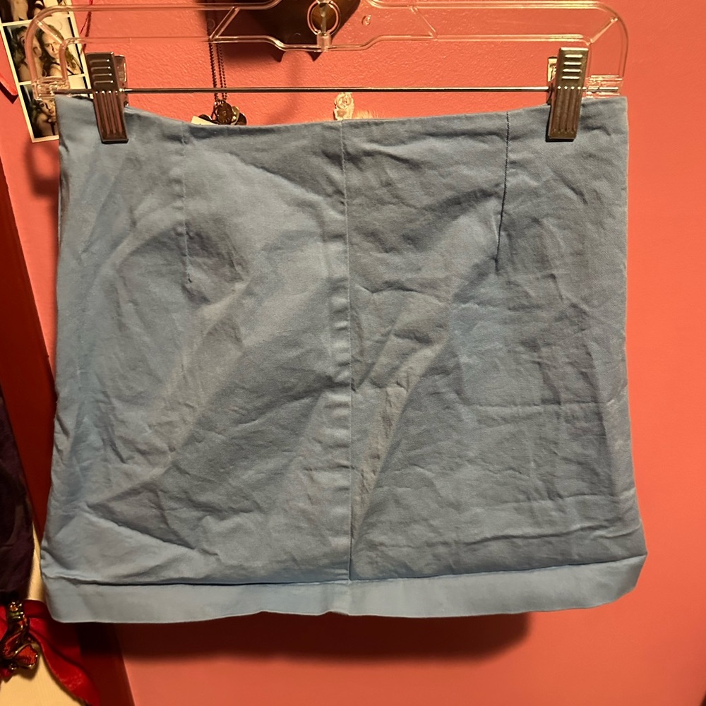 Light blue mini skirt